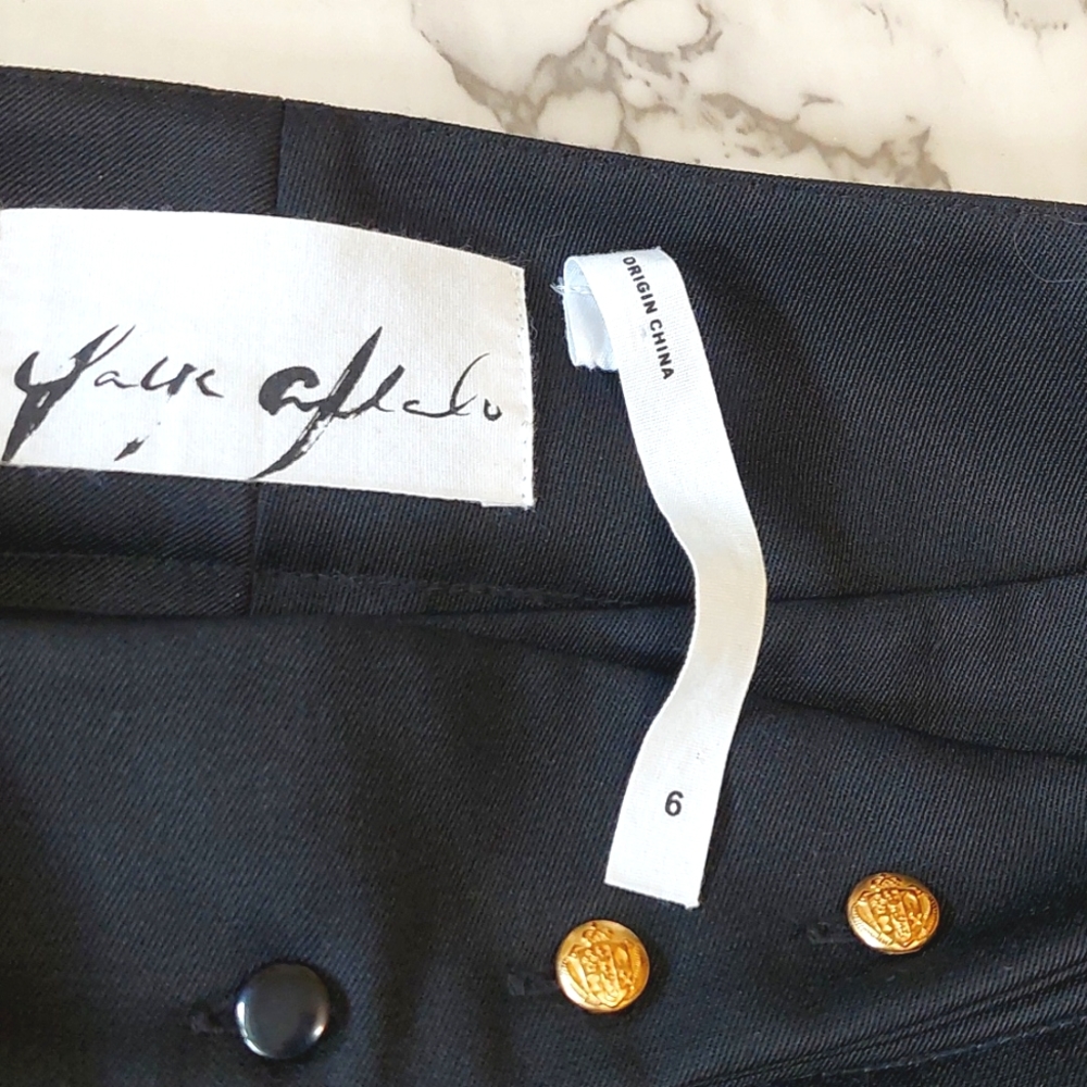 Anthropologie Yaya Aflalo High-waist Black Trousers, Size 6 - Picture 3 of 8